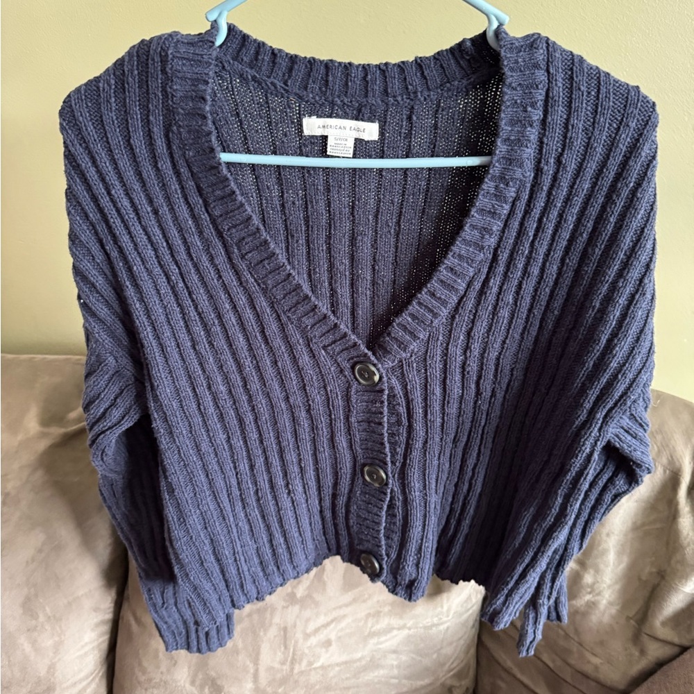 American Eagle Outfitters Deep Blue Cardigan